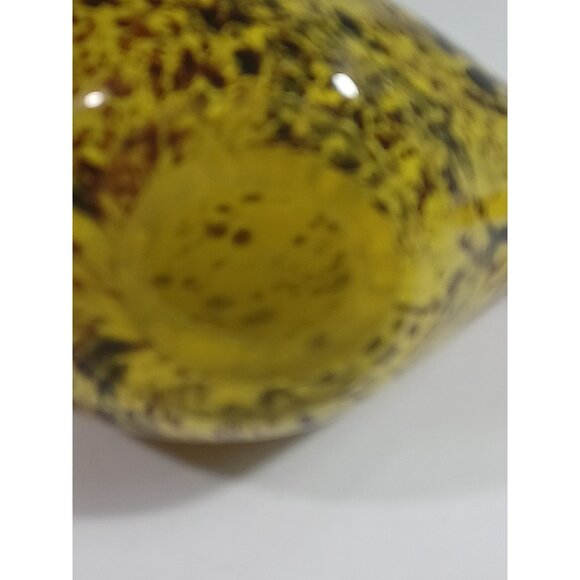 Murano Style Blown Italian Art Glass Yellow Speckled Rooster Hen Chicken Set - Picture 14 of 16